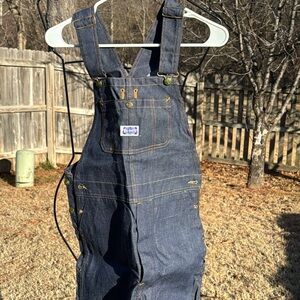 NOS Vintage sz 18 Big Smith Denim Overalls Bar Tacked USA Made Deadstock